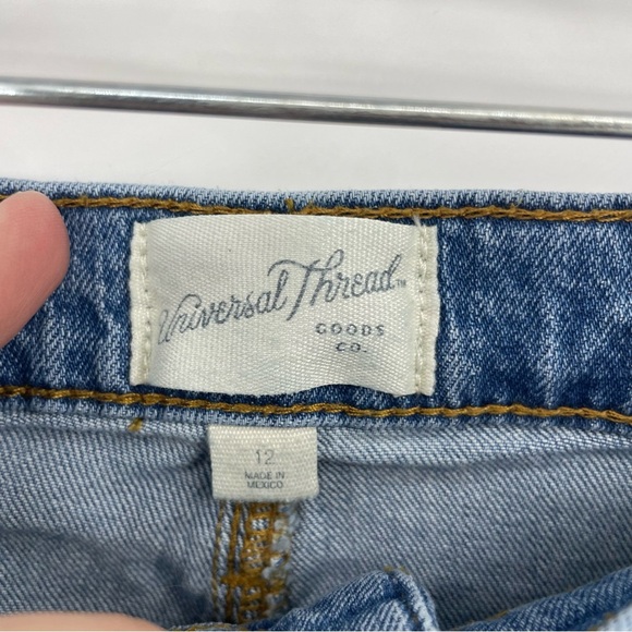 Universal Thread Denim Maxi Skirt High Slit Medium Wash Women’s Size 12 - Picture 3 of 9